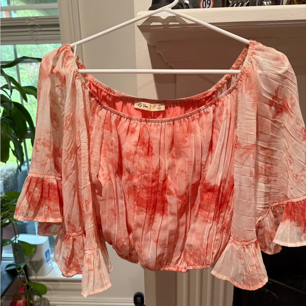 Tie-Dye Off-Shoulder Top